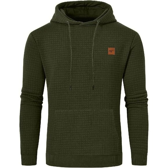 Other - Men's Army Green Pullover Hoodies Long Sleeve Draw String Hooded Sweat Shirt
